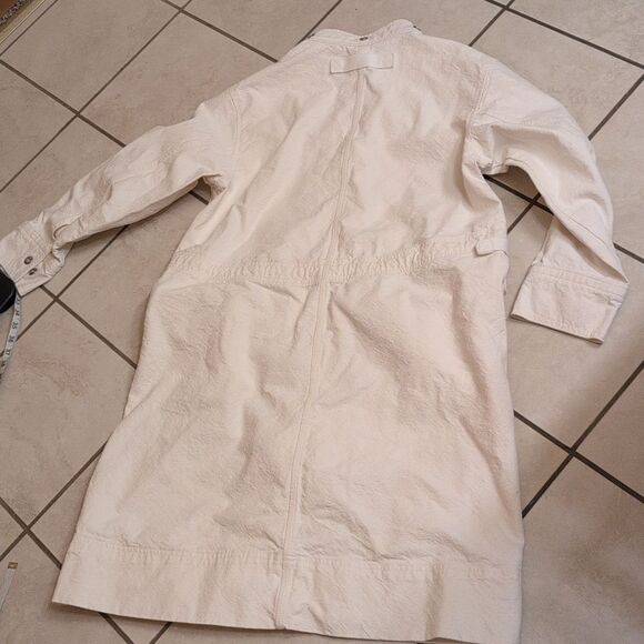 Everlane The Canvas Organic Cotton Parka Jacket Coat Bone White Size L - Picture 3 of 16